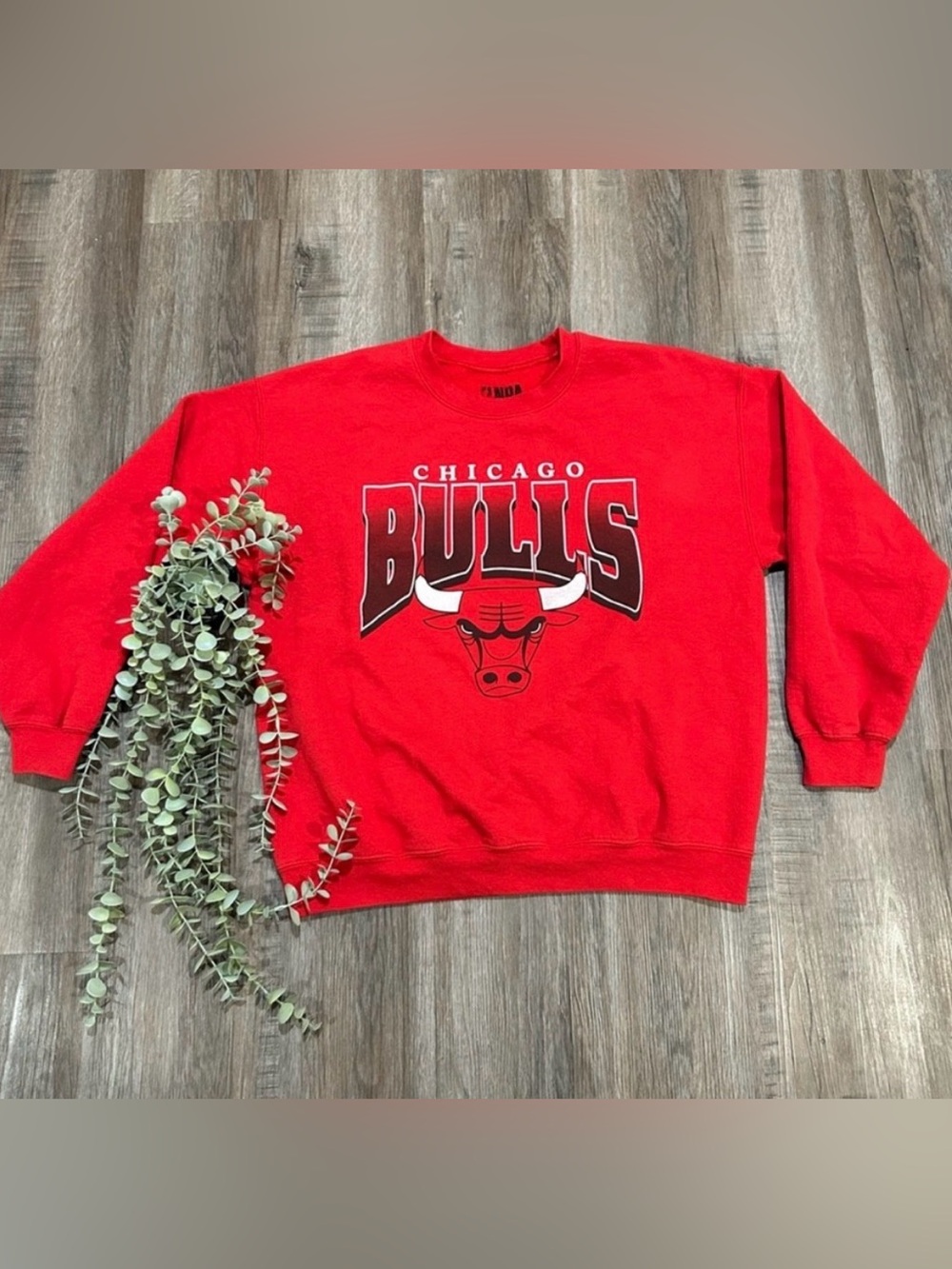 Vintage Chicago Bulls Crewneck Sweatshirt Red 90s NBA Size Large